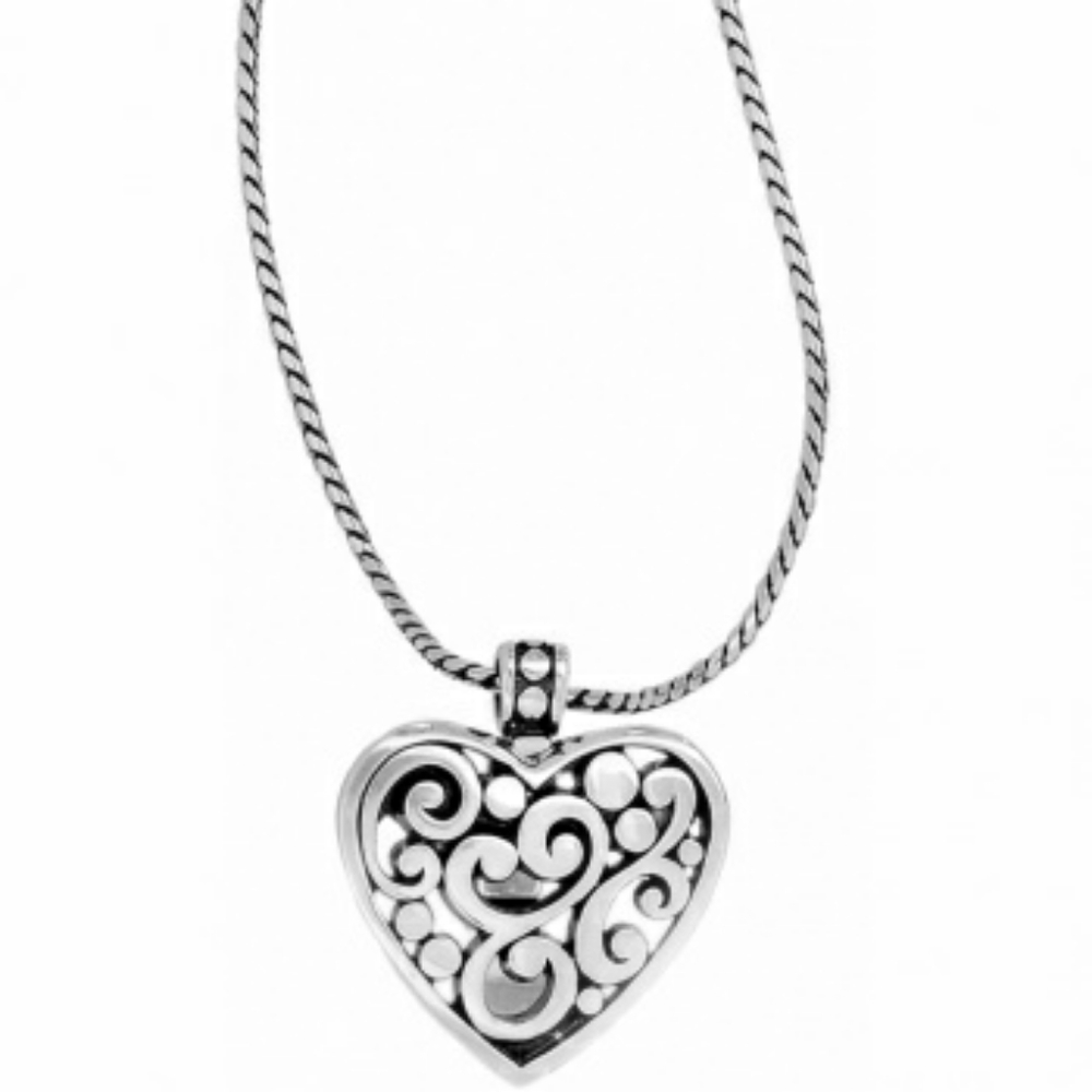$62 Brighton CONTEMPO HEART Badge Clip *I.D Holder * Lanyard* Pendant Necklace!